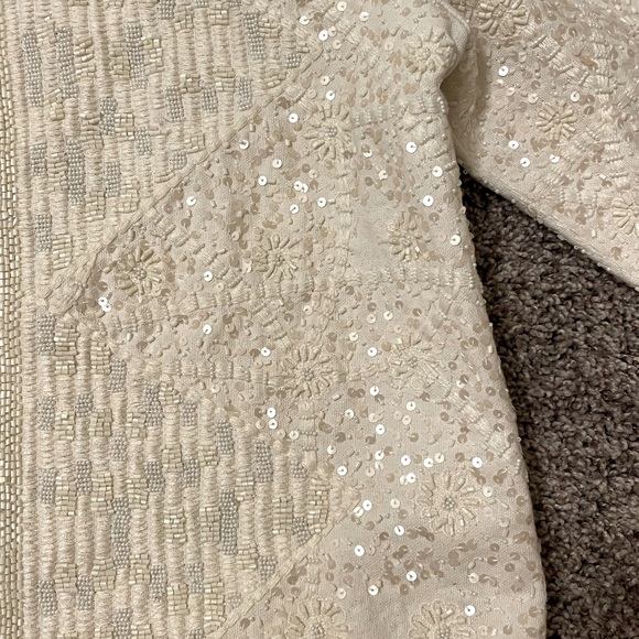 ZARA WOMAN, premium denim collection, bedazzled long sleeve jacket, size M - Picture 4 of 5